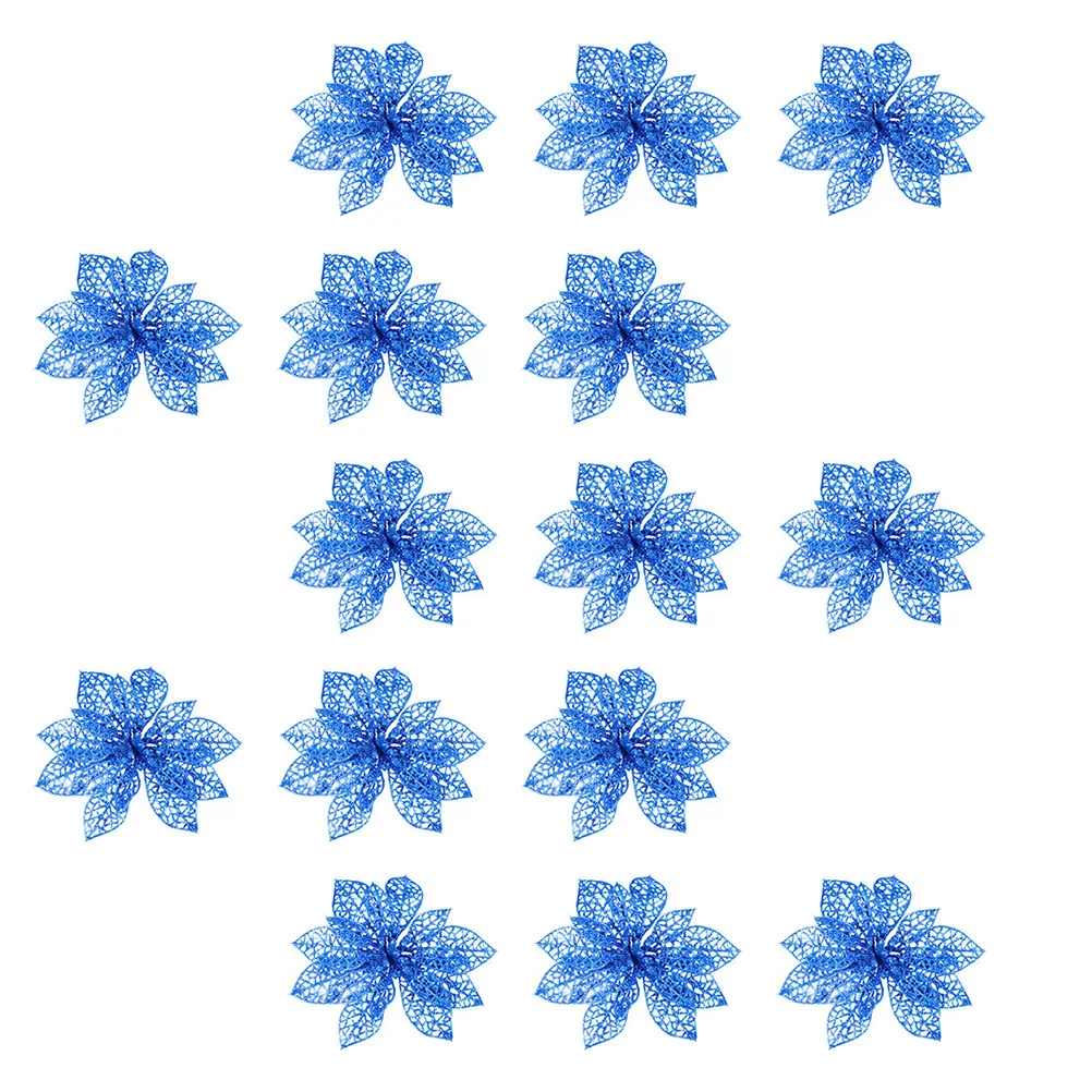 

15Pcs Christmas Decorative Simulation Flowers Artificial Fake Flower Decor Lifelike Decoration for Xmas Tree Home Party Festival