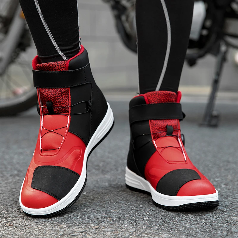 

Motorcycle protective cycling boots fashion men's four season high top off-road anti slip wear-resistant comfortable riding boot