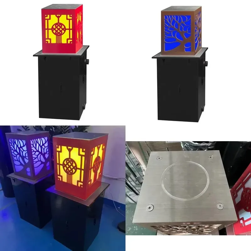 Modern Round LED Column Waterproof Stainless Steel Garden Light Outdoor Landscape Lighting