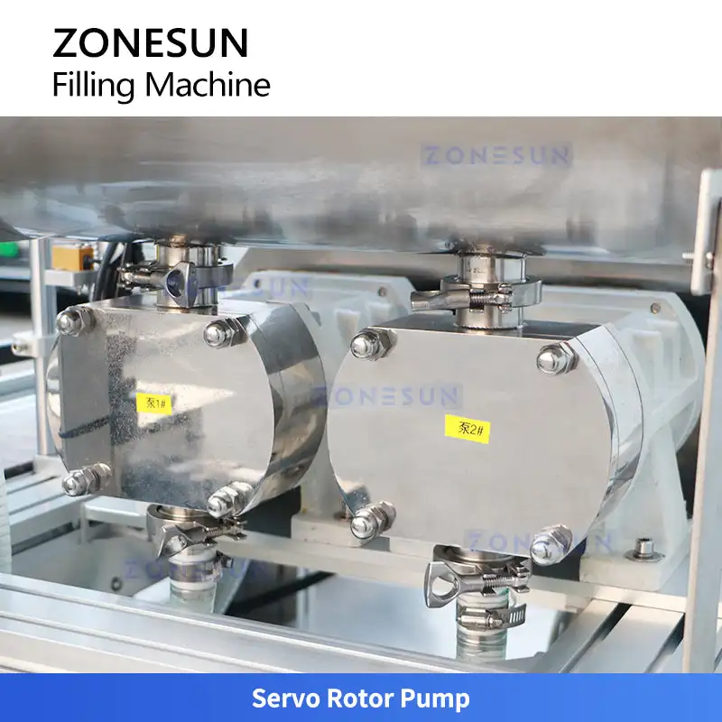 ZONESUN ZS-DTGT800U2 Máquina Automática de Llenado de Pasta con Bomba de Lóbulos Rotatorios para Mermelada, Salsas, Miel y Líquidos Viscosos en Botellas y Tarros