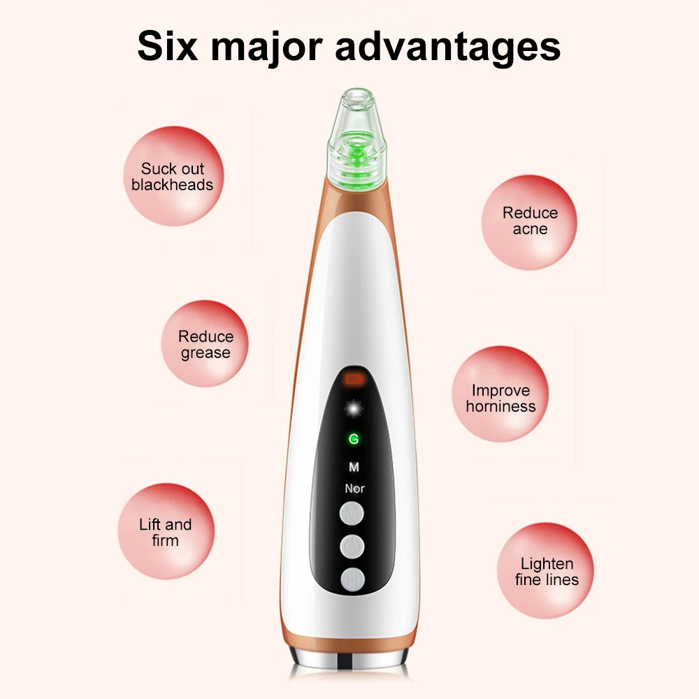 Rimozione di punti neri aspirapolvere elettrico detergente per pori del viso detergente per l'acne rimozione di macchie nere strumenti per la pulizia profonda del naso del viso