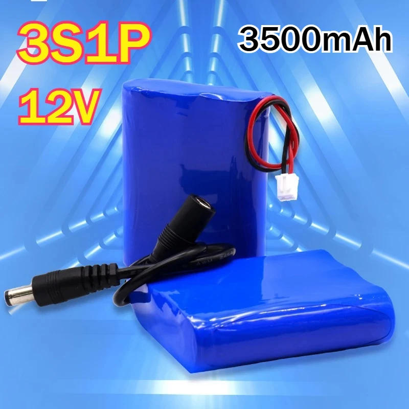 18650 3S1P بطارية ليثيوم أيون حزم 12 فولت لكاميرا CCTV احتياطية إمدادات الطاقة مكنسة مصباح ليد بطارية قابلة للشحن #2