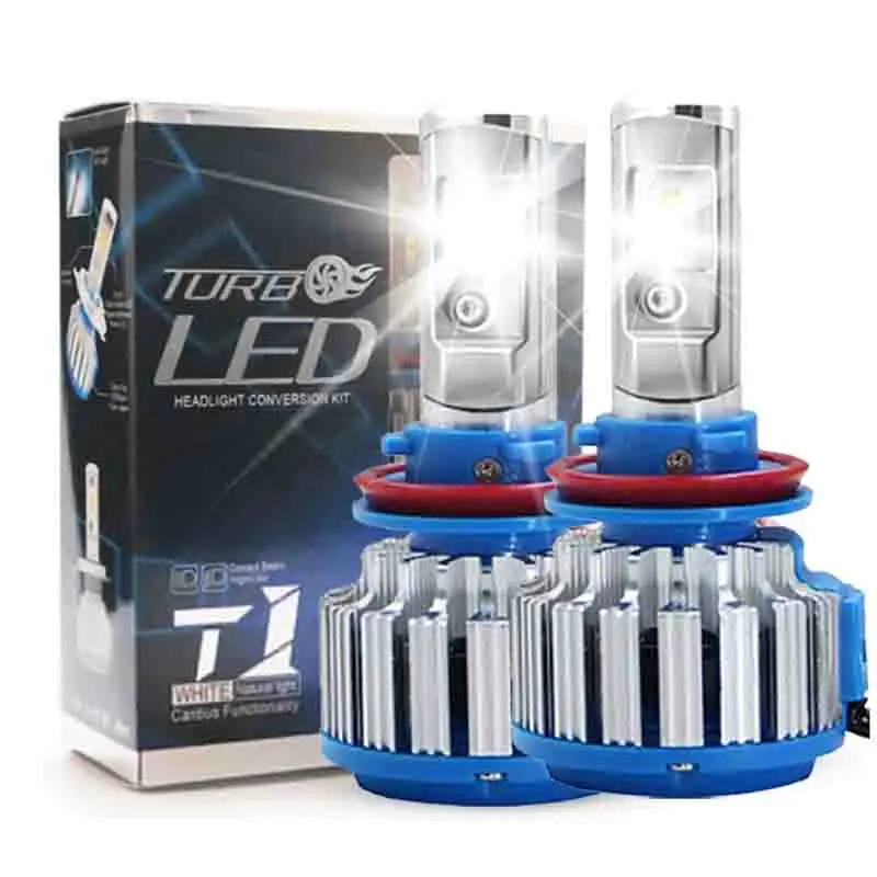 T1 Led Headlight 70W H4 H1 H3 H7 H11 9004 9005 9006 9007 881 6000K 7000LM Car Light Fog Lamp H13 Canbus Turbo Led Bulb White 