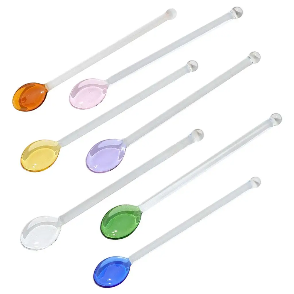 Glass Stirring Spoon Rod Stirring Spoon Coffee Stirrers Long-handled Mixing