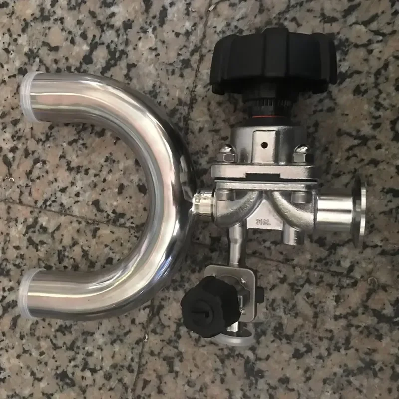 Integrated Sanitary U-Type Pneumatic Manual Control Stainless Steel Butterfly Valve DN25~DN 80 General Zero Dead Corner for