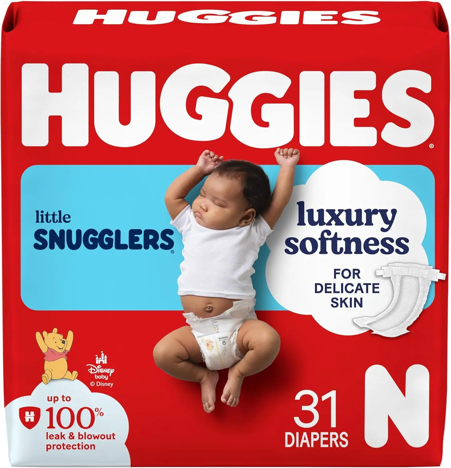 

Size Newborn Diapers, Little Snugglers Baby Diapers, Size Newborn (up To 10 Lbs), 31 Count, Packaging May Vary