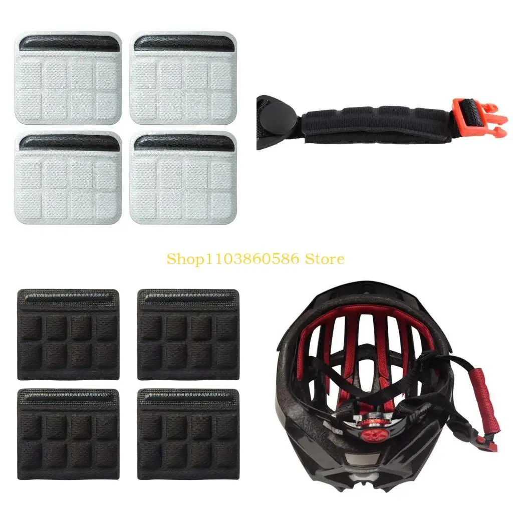 242A Ergonomic Helmets Inner Lining with Chin Brace Support Holder for Skateboarding Biking, Long Distance Bikers 4Pieces/set