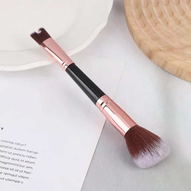 Nose Contour U-Shaped Makeup Brush Dual-End Nose Shadow Foundation Highlighter Brush Blush Brush Face Beauty Cosmetics Tools