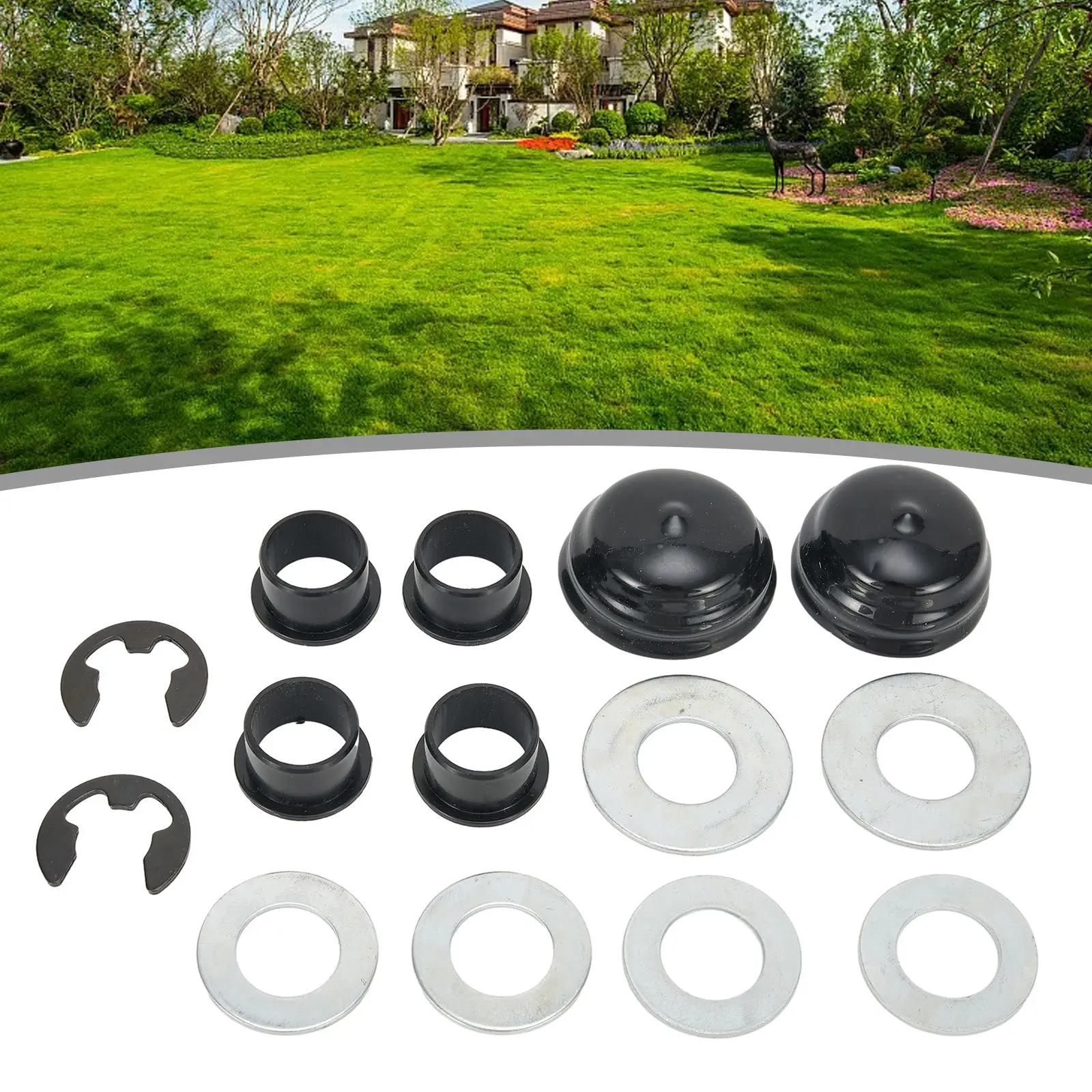 

Rebuild Kit For for Steering Spindle Bushing For for Various Cast Axle Series Tractors Compatible with YTH2042 YTH2242A