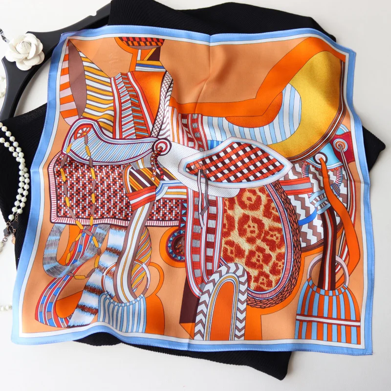 saddle-print-silk-scarf-53cm-women-square-summer-bandanas-silk-neck-shawls-hair-hand-bag-accessories-women-foulard-femme-53cm