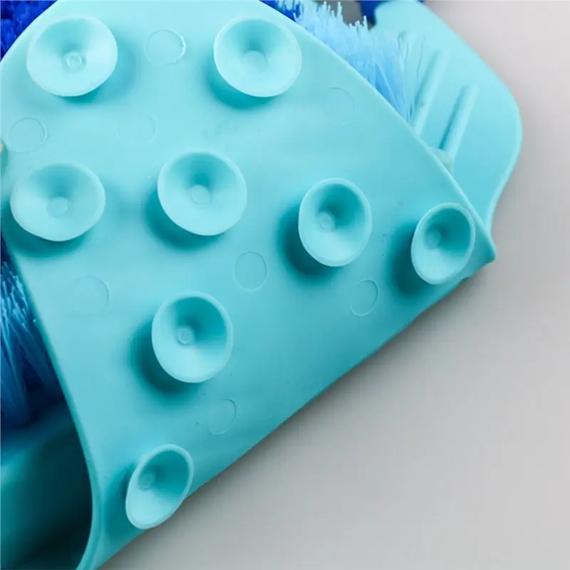 AT28-Shower Foot Scrubber Mat With Pumice Stone Cleans, Smooths & Removes Dead Skin Blue