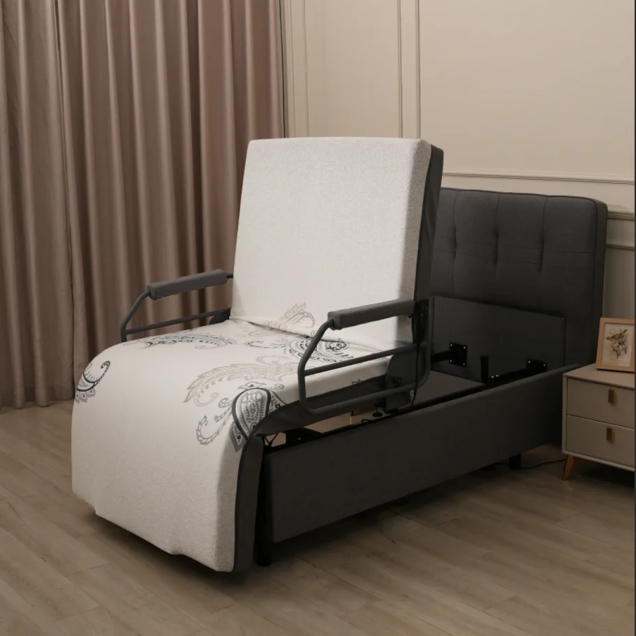Wired control ergonomic design queen single assisted standing bed frame