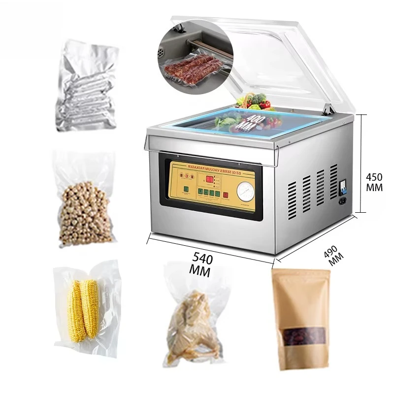 JINYI DZ-400/2F Commercial Vacuum Packing Machine For Seafood Chamber Vaccum Sealer Food Meat Vaccum Packing Machine