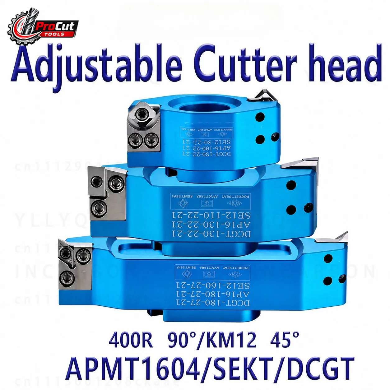 Adjustable Milling Cutter Head Uses SEKT SEHT KM12 BAP400R APMT1604 DCGT Insert, Aluminum Grade Matches FMB22 FMB27 Tool Holder