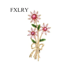 10.28 Design sense zircon small Daisy bouquet brooch suit sweater elegant temperament corsage autumn winter clothing accessories