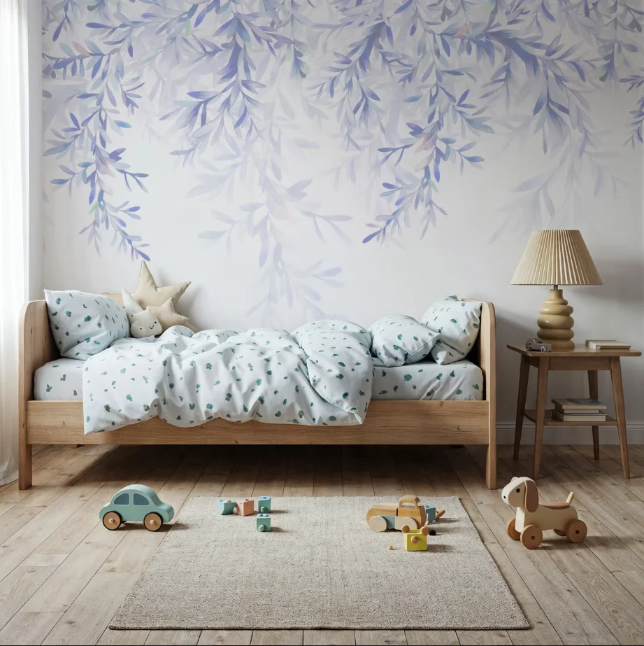Customized Wallpaper Nordic Hand drawn Tropical Plants Fresh Leaf Mural Rainforest Palm Leaves Banana Leaves 3d wallpaper
