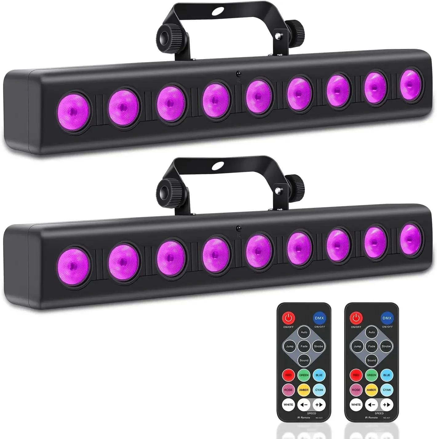 

LED Stage Light Bar,50W LED 4in1 RGBW DJ Lights Bar with Remote Control Sound Activated DMX Stage Lighting Uplights for Church E