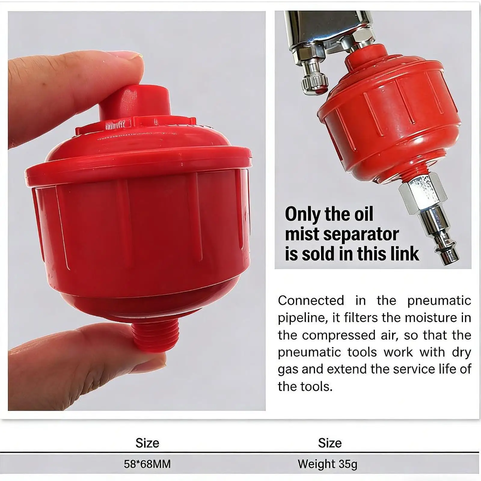 

3Pcs Mini Air Water Trap Filters Multipurpose Practical Sprayer Filters with Standard 1/4" Threads for Air Tools Accessory