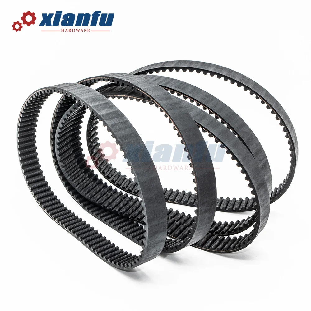 HTD5M sabuk waktu Perimeter = 560 565 570 575 580 585 590 595mm lebar karet 10/15/20/25/30mm Pitch 5mm HTD 5M 600 605 610