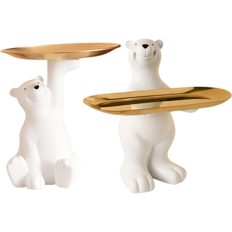 

Bear Key Holder Tray, Practical Desk Accessory Key Storage Compartment Entryway