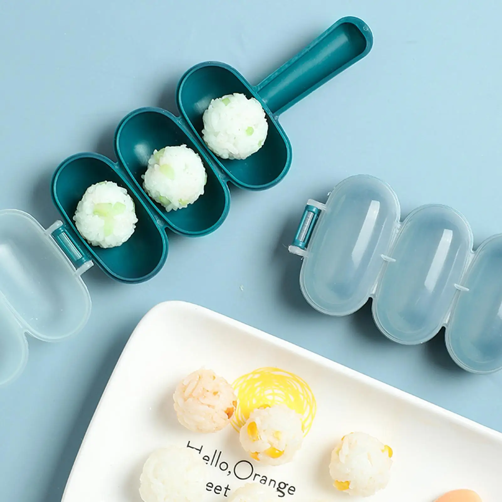 Rice Ball Shaker Portable Sushi Shaking Rice Ball Kitchen Making Meatballs Cooking Accessories for Travel Picnic