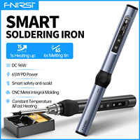 FNIRSI HS-01 Adjustable Temperature Soldering Iron DC 24V 80-420℃ Welding Solder Rework Station PD 65W Portable Repair Tool