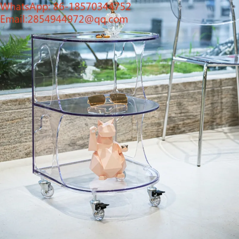 Art Trolley Nordic Furniture Transparent Coffee Table Multi-functional Rack