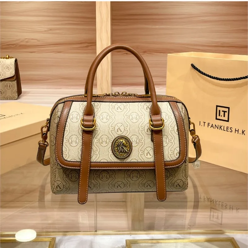 Imagem -05 - Bolsa de Ombro de Couro Feminina Bolsa Transversal Retrô Bolsa High-end Elegante e Acessível Marca de Luxo Nova 2024