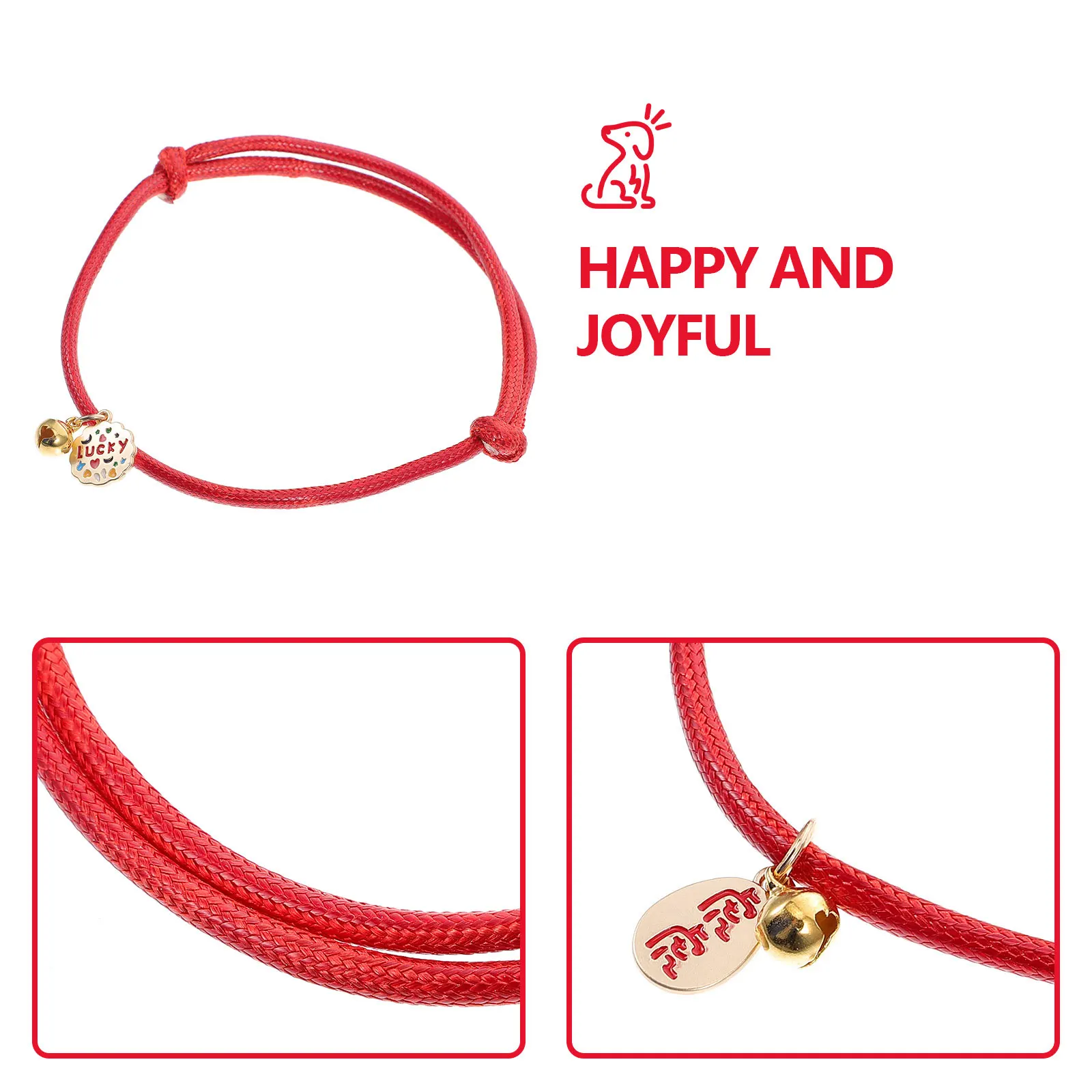 

2pcs New Year Collars Adjustable Puppy Collar For Dogs Cats Red Pet Supplies Festive Pet Neck Ring Comfortable Lightweight