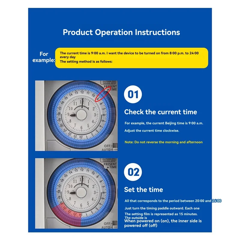 

AT43-TB388R Механический контроллер времени Механический аналоговый таймер AC100-240V Интервал 15 минут