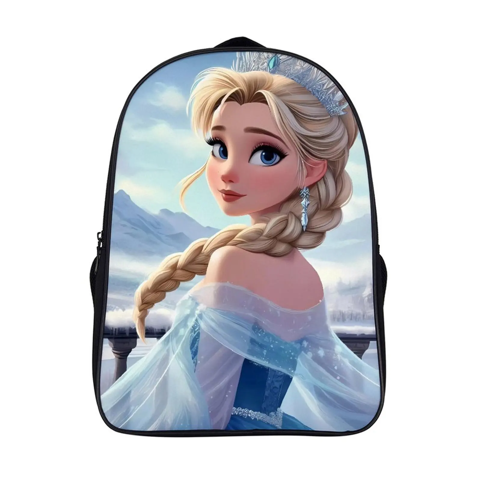 

Cartoon Disney Princess Elsa Fashion Student's Backpack School Bag 16 Inch 2 Compartment Backpack Student Schoolbag