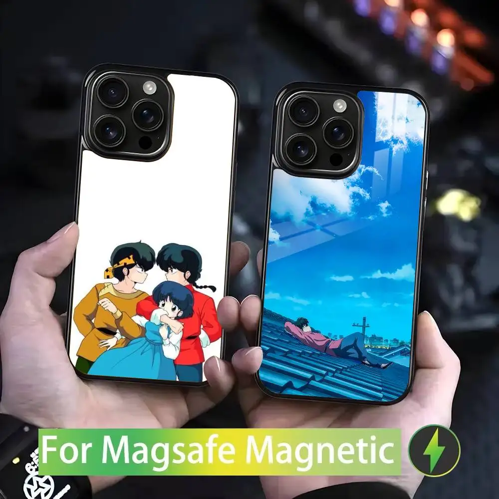 

R-Ranma Akane Tendo Phone Case For IPhone 17 16 15 14 13 12 11 Pro Max Plus Mini Magsafe Mirror Wireless Magnetic Cover