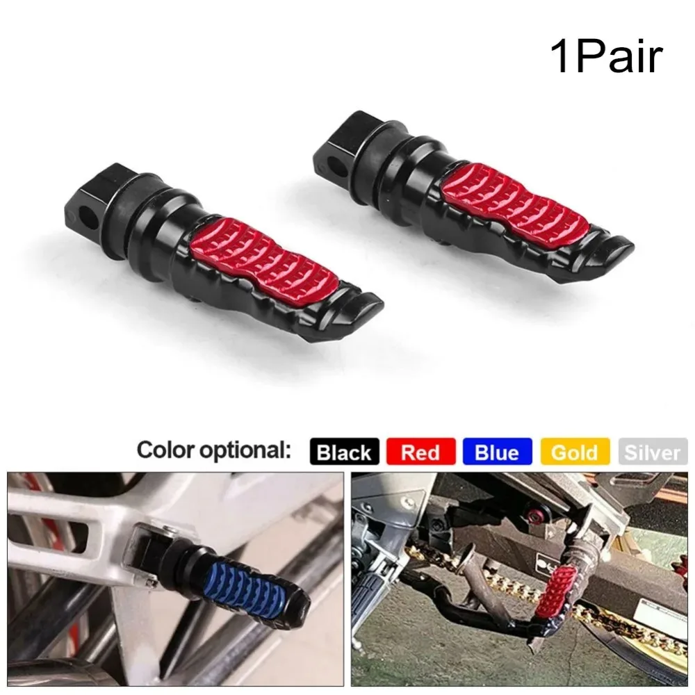 1pair Universal Motorcycle Rear Passenger Foot Pegs Pedals Footrest Scooter Foot-Peg Motorbike Pedal Modification Aluminum