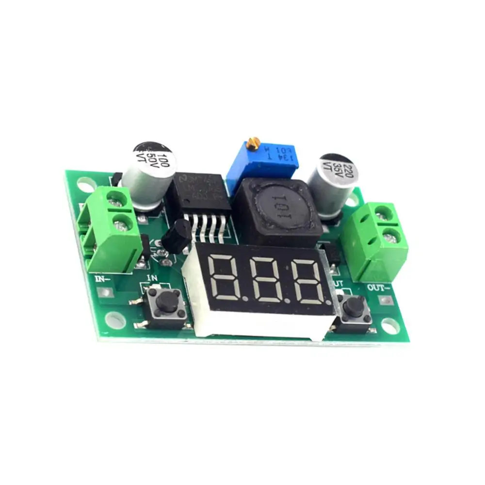 DC-DC Buck Converter Module LM2596S DC 4.0~40V to DC 1.25V~37V Adjustable Step-Down Voltage Regulator With LED Voltmeter Display