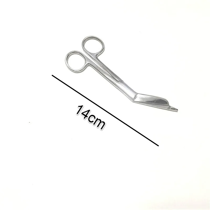 Tesoura médica de gaze emt, tesoura para enfermeiro, médico ou paramédico, em aço inoxidável, comprimento de 14cm e 18cm