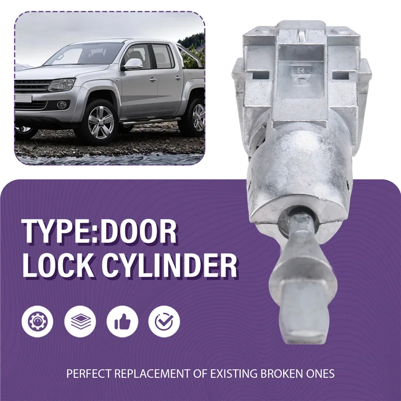 【Падение цены! !】Для Amarok Phaeton 2H0837168 Цилиндр дверного замка автомобиля с 2 ключами Сменный блок замка