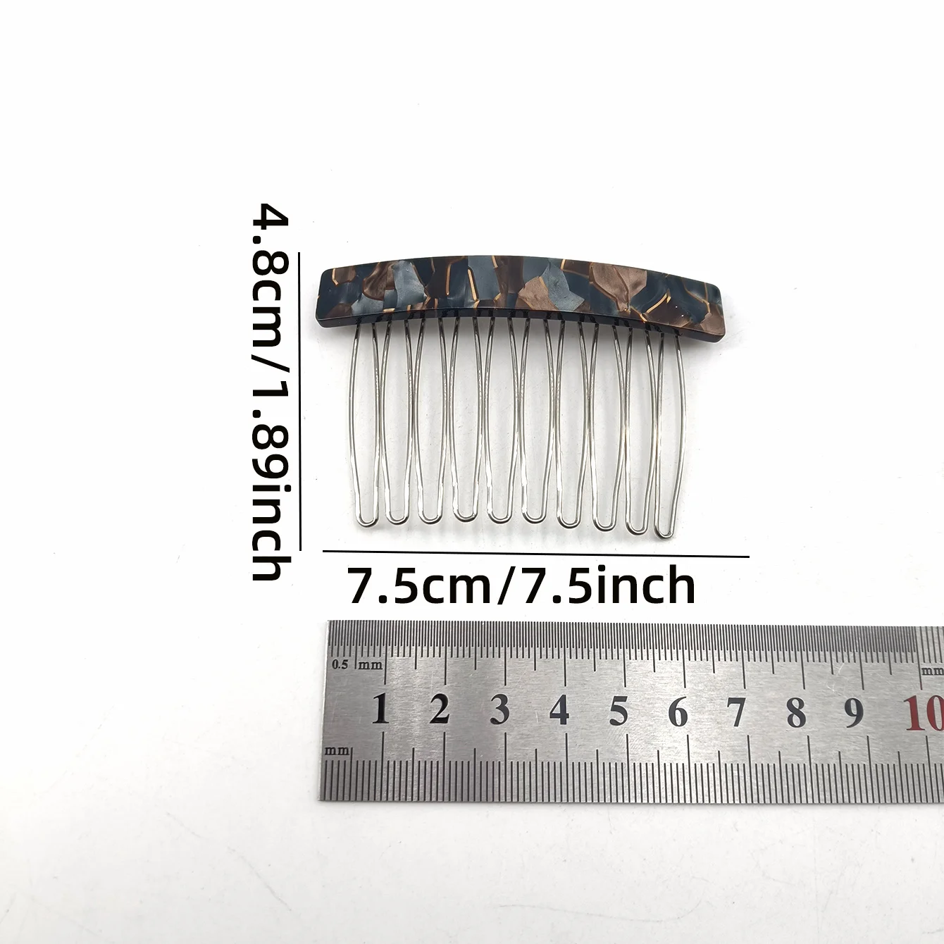 1/2 Stück Mittelgroßer 10-Zahn-Haarkamm-Clip für Damen, Haarstyling-Haarnadeln, Kopfschmuck, Schmuck, Pony- und Haarsträhnen-Kamm-Clip, Geschenke – Detail 3