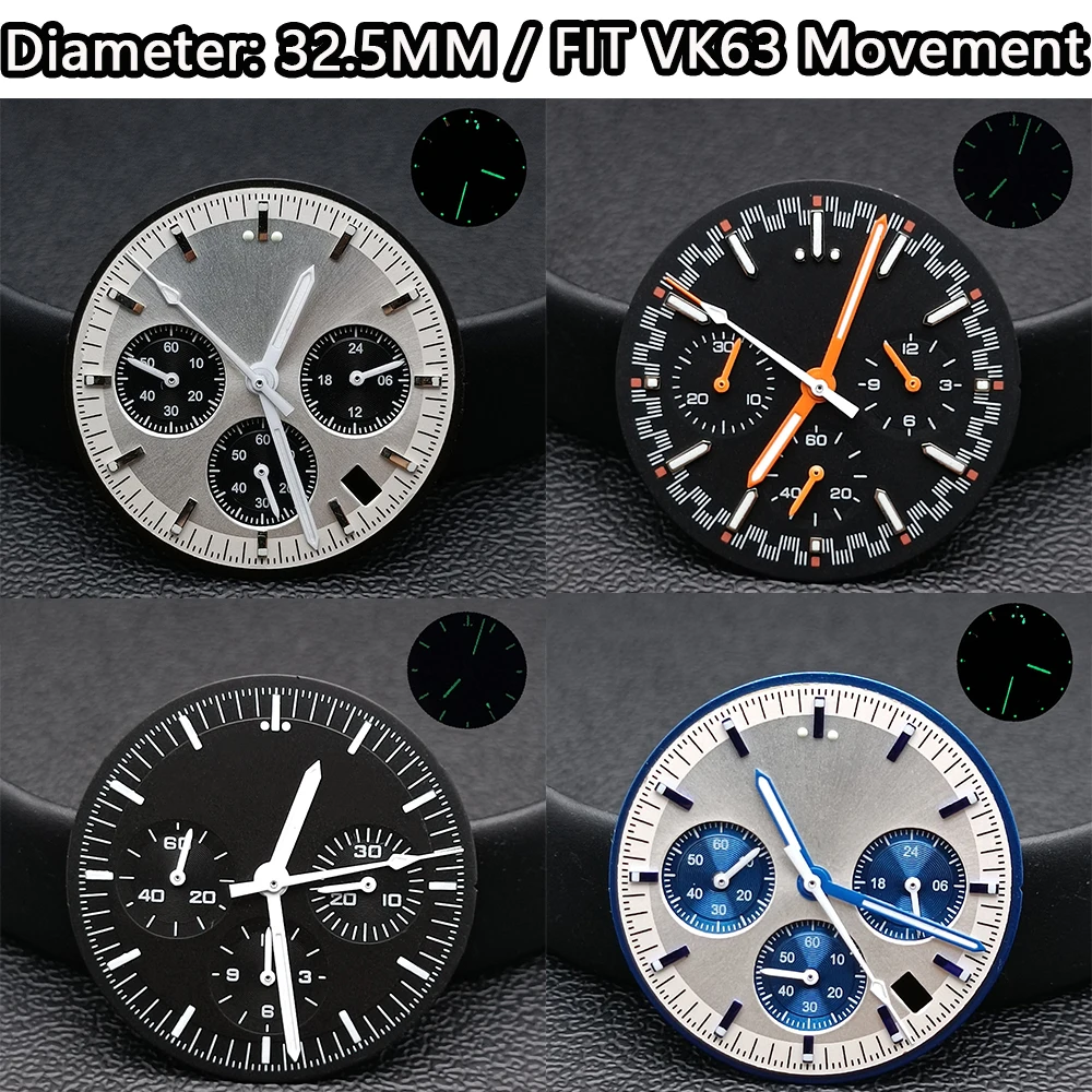 

Зеленые светящиеся стрелки диаметром 32,5 мм подходят для часов с механизмом VK63, аксессуаров для часов VK63 и инструментов для обслуживания часов VK63.