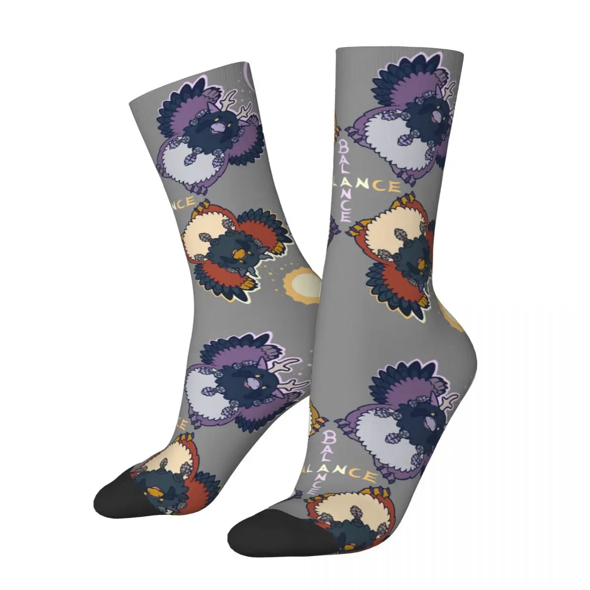 Glücklich Lustig Männer compression Socken Moonkin Balance Harajuku Welt von Warcraft WOW Spiel Hüfte Hop Neuheit Casual Crew Verrückte socke