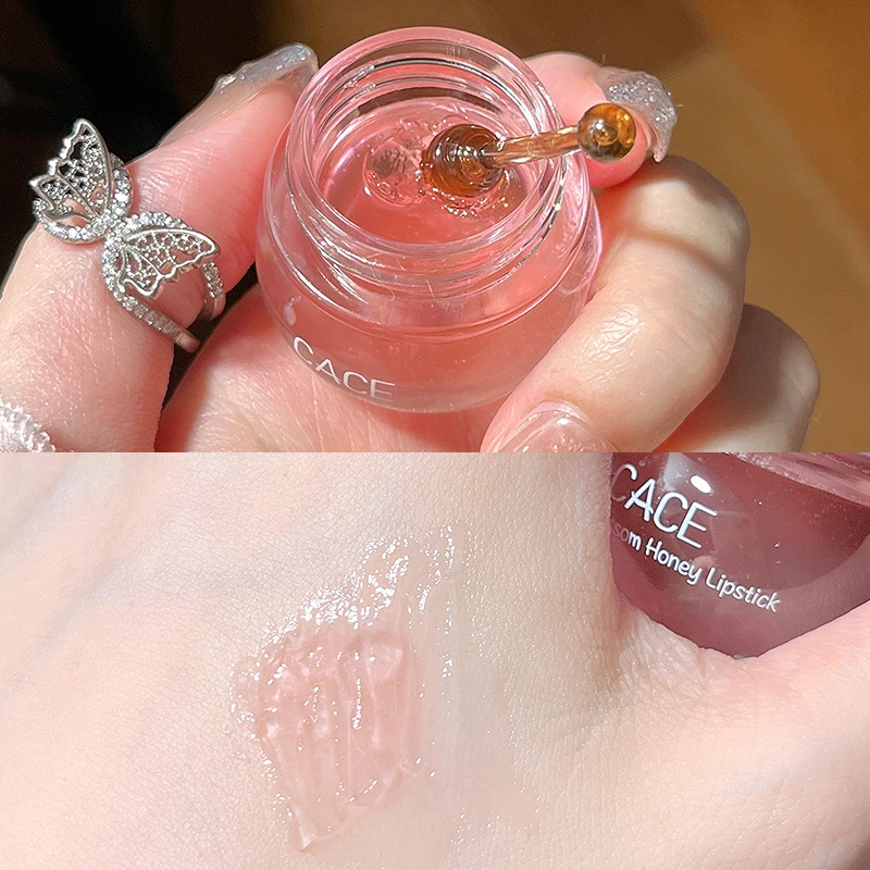 CACE Lovely Honey Cherry Lip Oil Nourishing Lip Balm Long Lasting Moisturizing Clear Lip Oil  Lip Gloss Lip Care Beauty Makeup