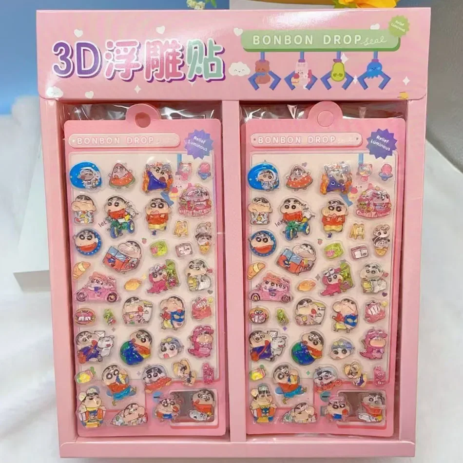 /สติกเกอร์ลายนูนลายการ์ตูนครายอน ชินจัง สติกเกอร์รางวัลสำหรับเด็ก สติกเกอร์แฟชั่น ดีไซน์สวยงาม สติกเกอร์ตกแต่งสุดเก๋！