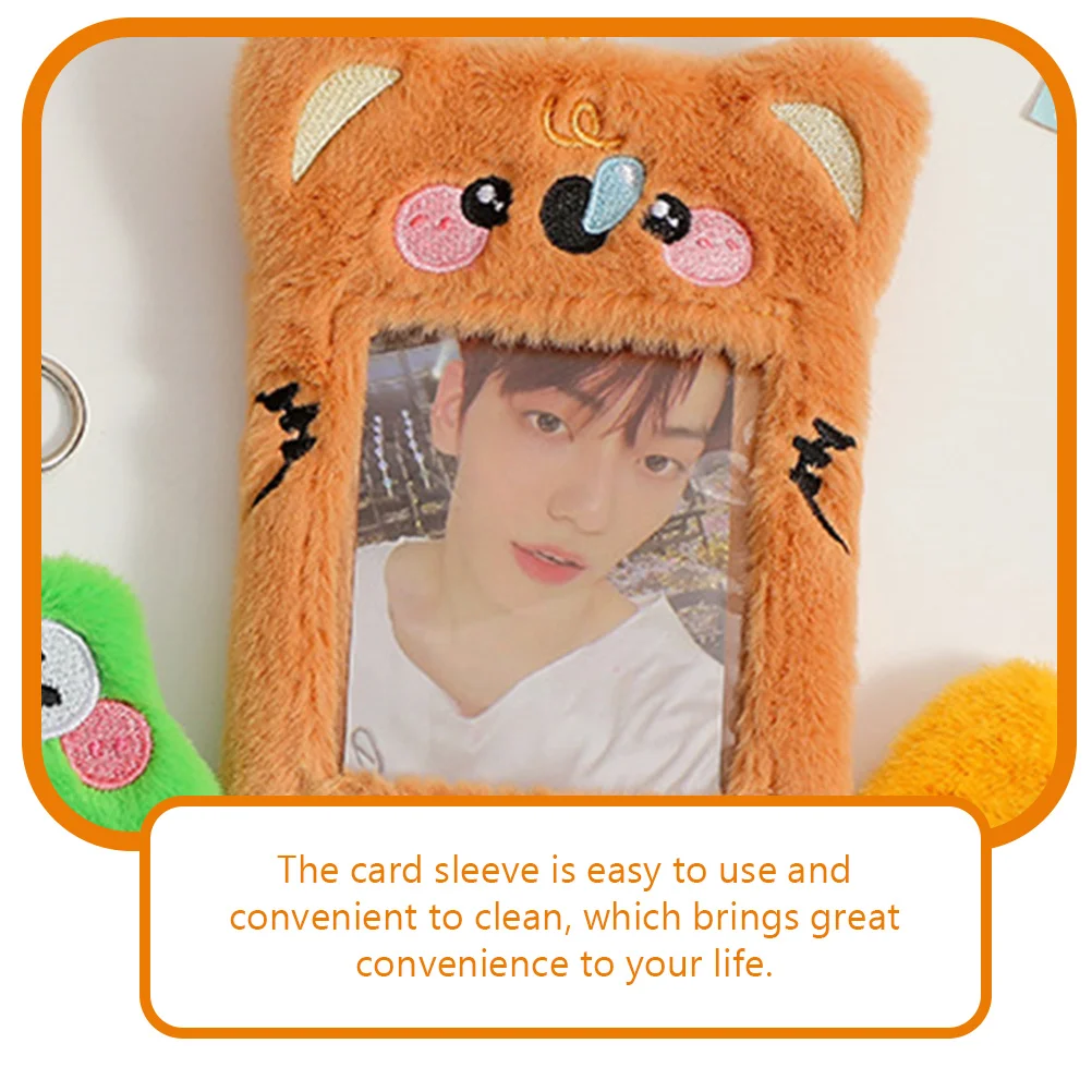 Card Cover Picture Keychain Postcards Sleeve Sleeves Plush Bus Visible Holder Id Clip Badge Girl