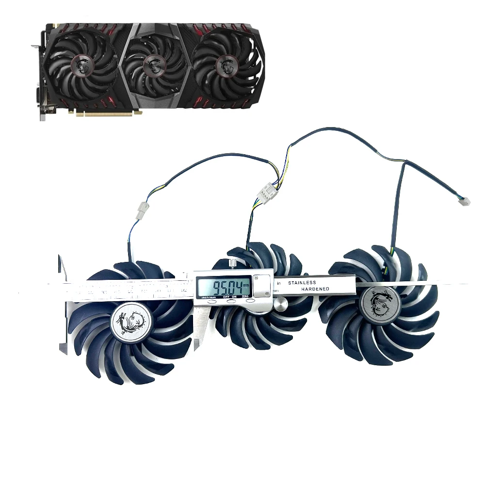 

PLD10010S12HH PLD09210S12HH 4pin GTX1080 TI GPU Cooler for MSI GEFORCE GTX 1080 Ti Gaming X Trio Graphics Card Cooling Fan