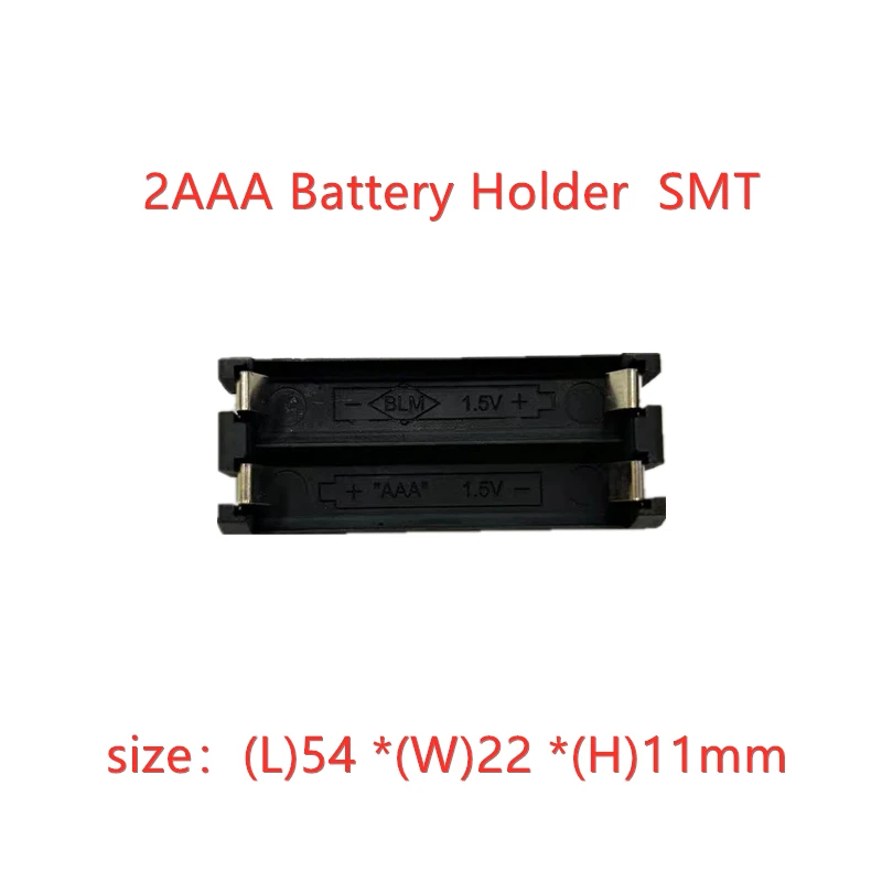 10 قطعة 1/2 فتحة AAA مصلحة الارصاد الجوية SMT حامل البطارية 1 、 2xAAA صندوق بطارية مصلحة الارصاد الجوية SMT علبة البطارية مع دبابيس لتقوم بها بنفسك