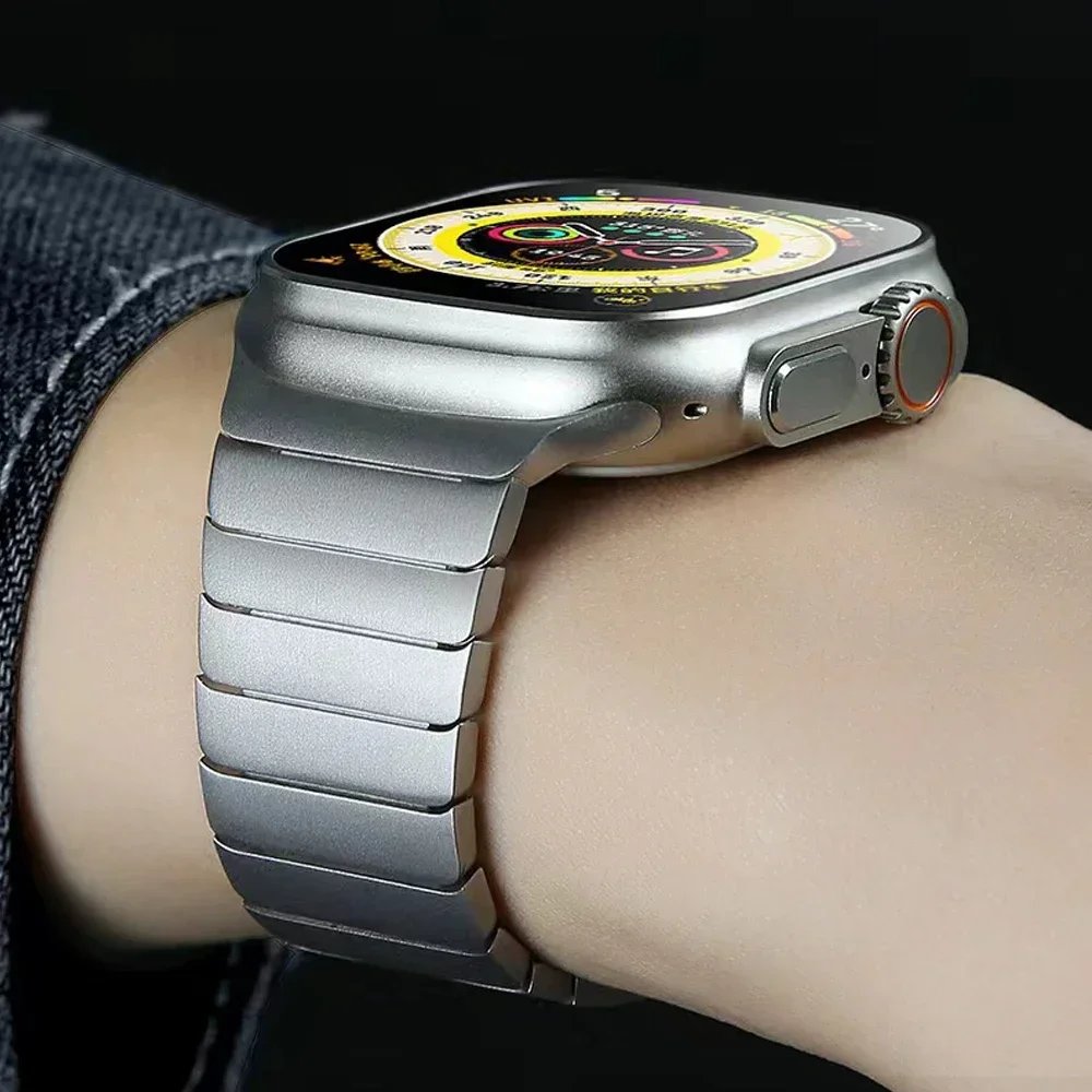 Stainless Steel Strap For Apple Watch Band 44mm 41mm IWatch Ultra 49mm 6 SE 5 4 44mm 40mm  3 42mm Link Bracelet Accessories