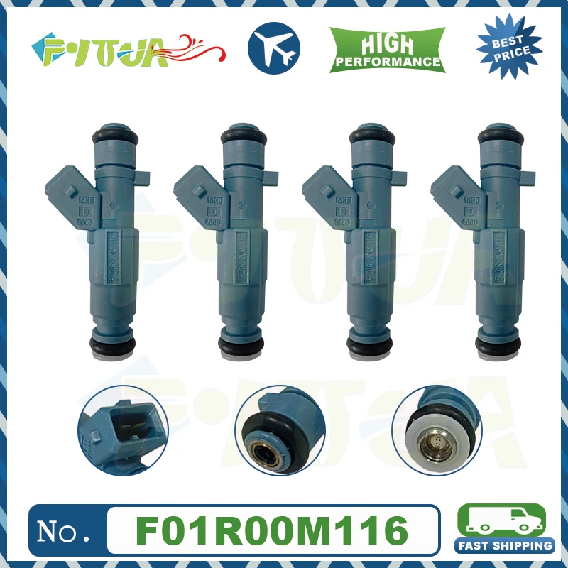 

4pcs Fuel Injector OEM F01R00M116 For Chery 1.0 1TR 2TR 3RZ 2RZ 1RZ 6AZ