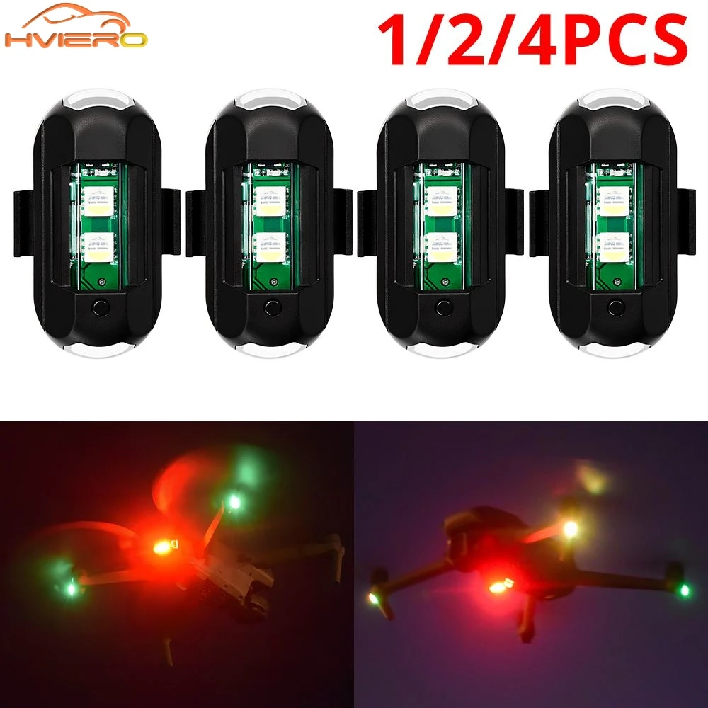 

1/2/4X Motorcycle Tail Lamp Drone Aircraft USB Bicycle Magnetic Strobe Universal Multiple Color Car Warning Safety Signal Light