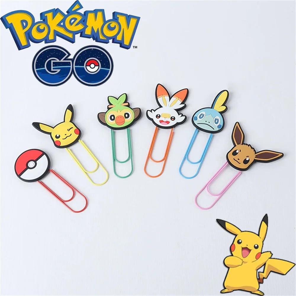 Anime Pokemon Bookmark Kawaii Pikachu Bookmark Cartoon Pikachu Toys Pages Books Readers School Supplies Stationery Kids Gifts