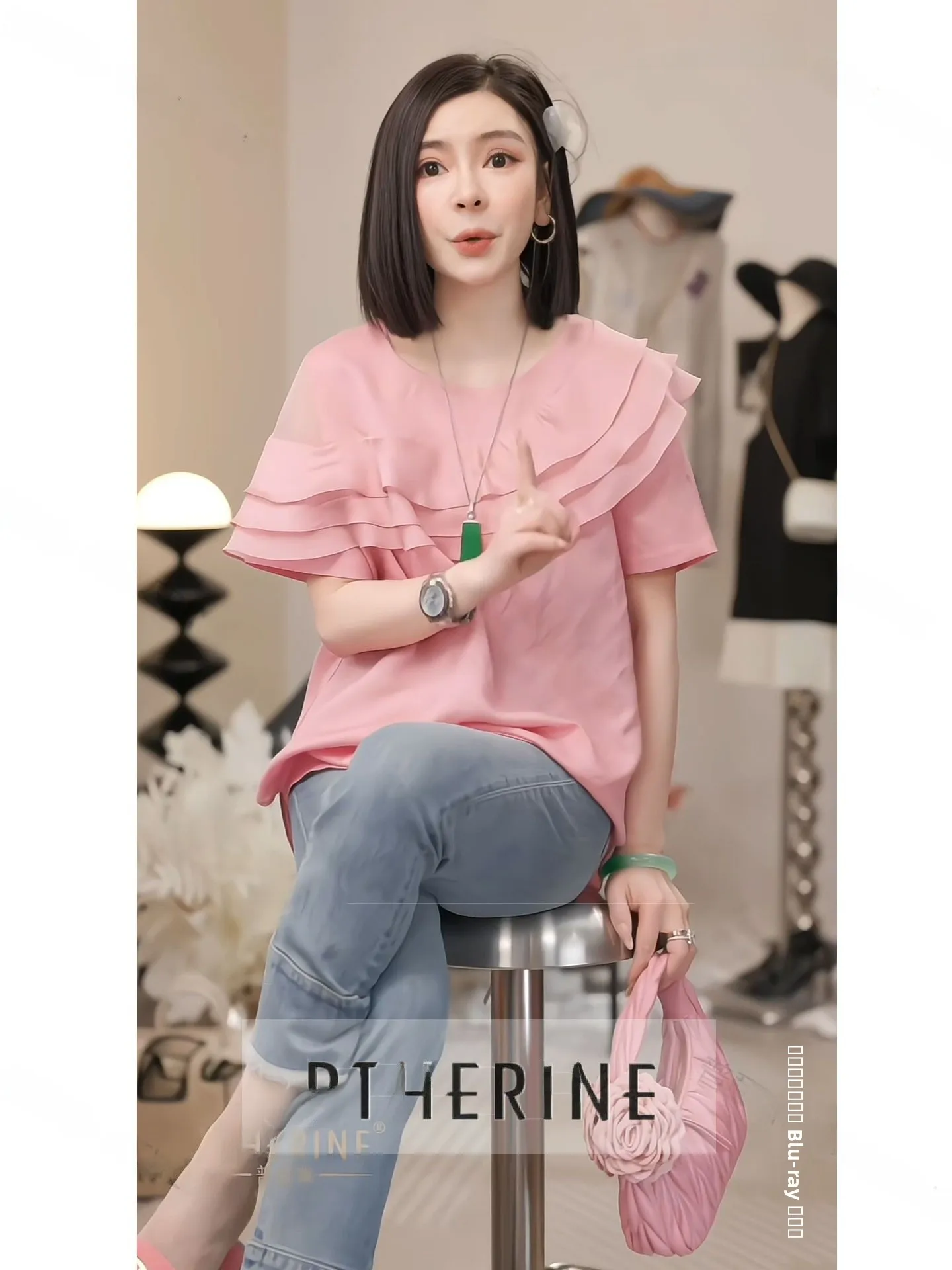 

Puthere ort Sve round Ne irt Women's Faionable Lace Hemline French Sle Loose Fit Linen Blend Comfortable Summer Top