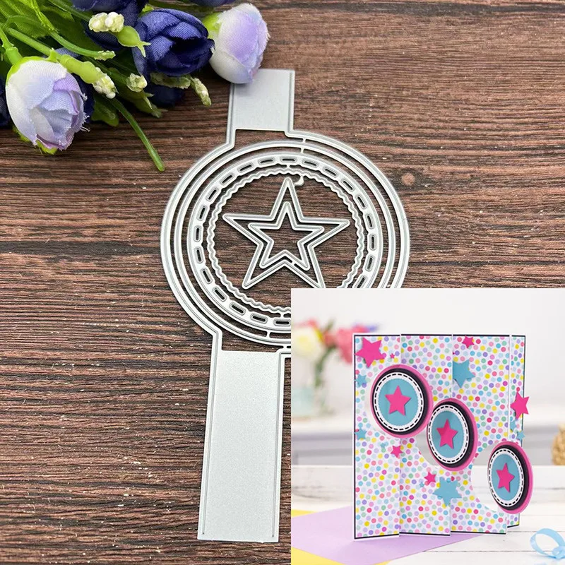 New Round Border star lace DIY Craft Metal Cutting Dies Stencils For DIY Scrapbooking Decorative Embossing Handcraft Template